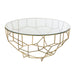 Tafel Moza Metaal | Glass Gold-Salontafels-J-Line