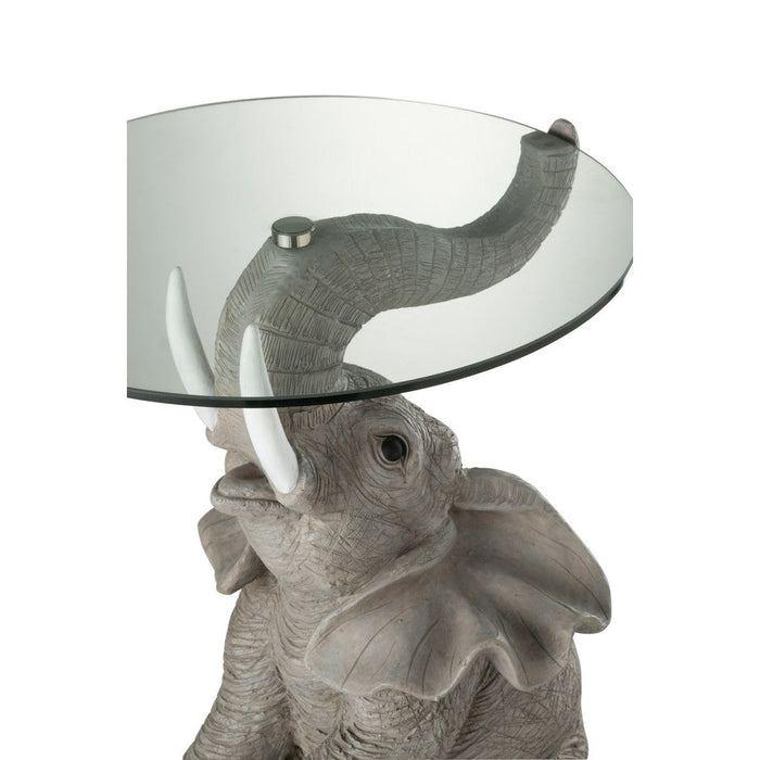 Tafel Olifant poly/glas grijs-Salontafels-J-Line