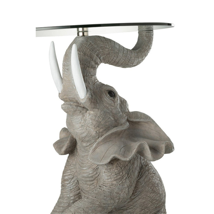 Tafel Olifant poly/glas grijs-Salontafels-J-Line