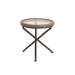 Tafel Rond Hout | Glass Brown S-Salontafels-J-Line