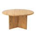 Tafel Rond Teak Hout Natuurlijk-Eettafels-J-Line