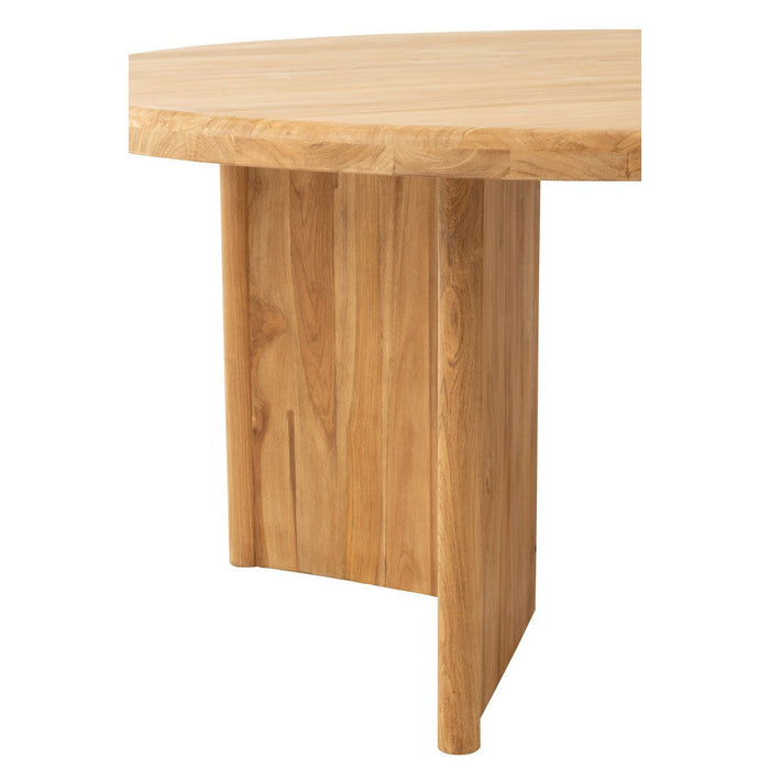 Tafel Rond Teak Hout Natuurlijk-Eettafels-J-Line