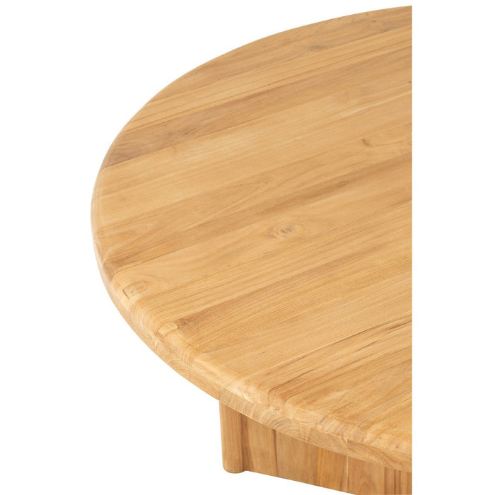 Tafel Rond Teak Hout Natuurlijk-Eettafels-J-Line