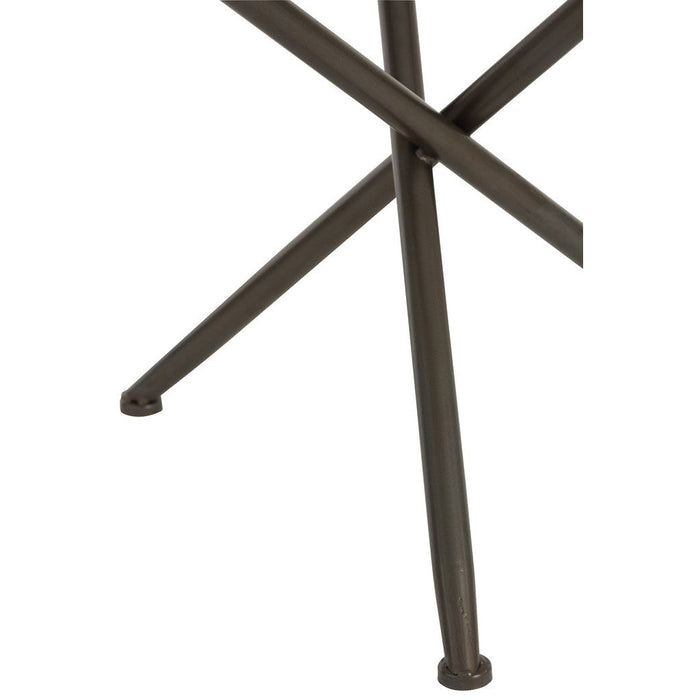 Tafel Rond hout/glas bruin small-Salontafels-J-Line