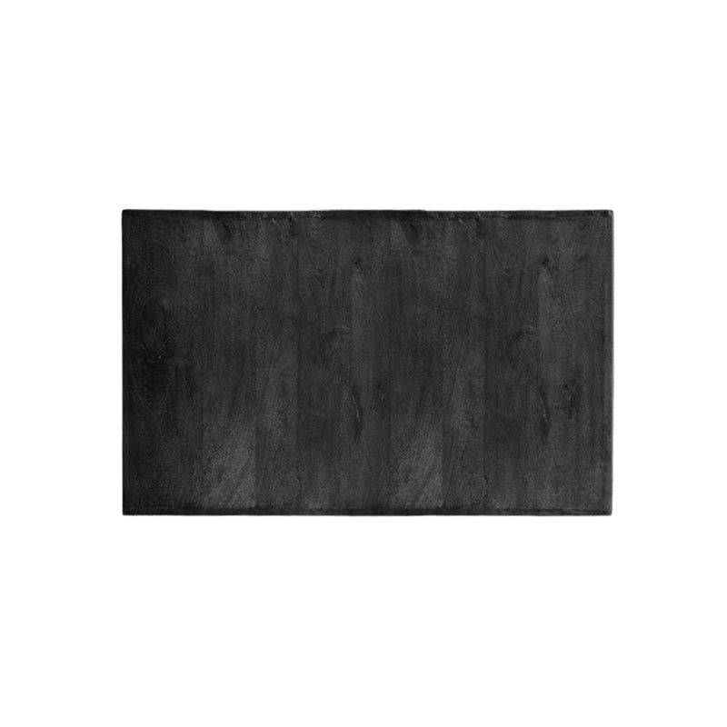 Tafelblad Straight Edge Zwart Mangohout 120x70x5 cm-Rechthoekige tafelbladen-LABEL51