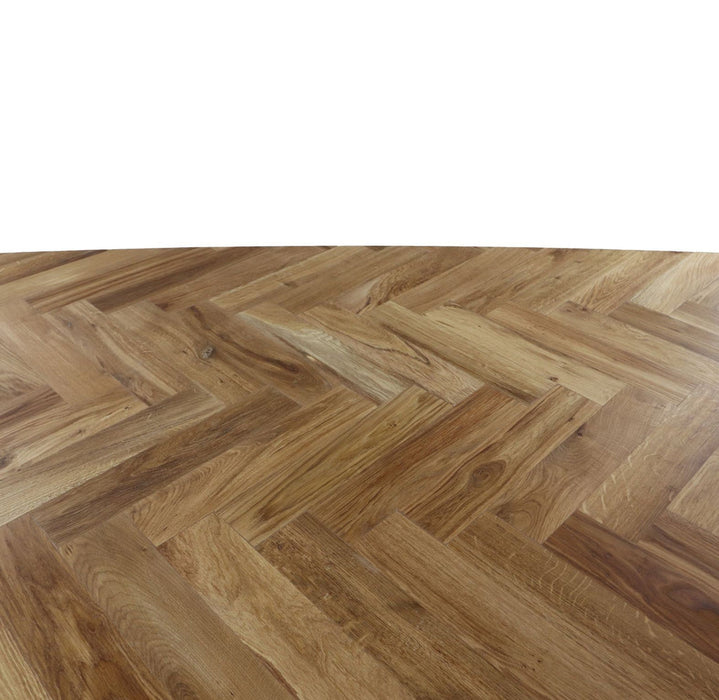 Tafelblad visgraat Danish - 200x100x4 - Naturel - Eiken-Ovale tafelbladen-HSM Collection