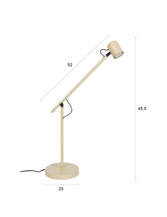 Tafellamp Aero Metaal Beige 55x20 cm GU10 (ES111)-Tafellampen-Creating Home