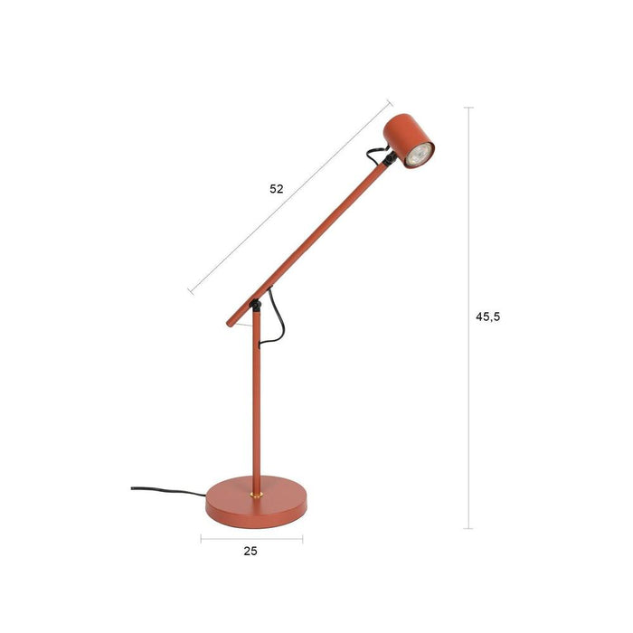 Tafellamp Aero Metaal Rood 55x20 cm GU10 (ES111)-Tafellampen-Creating Home