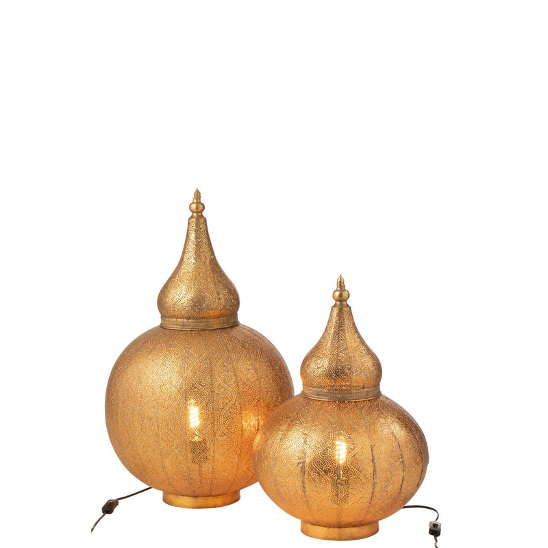 Tafellamp Aladin Ijzer Goud 46x46x78 cm-Tafellampen-J-Line