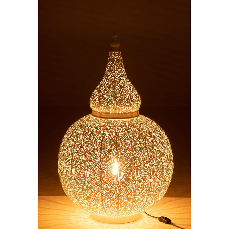 Tafellamp Aladin Ijzer Wit 46x46x78 cm-Tafellampen-J-Line
