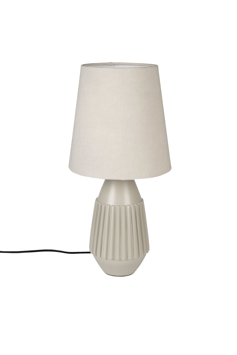 Tafellamp Aysa Aluminum Beige Ø25x52 cm E27-Tafellampen-Creating Home