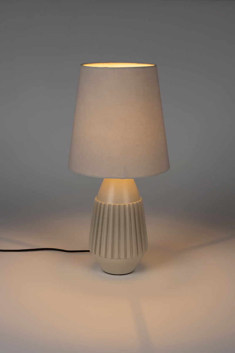 Tafellamp Aysa Aluminum Beige Ø25x52 cm E27-Tafellampen-Creating Home