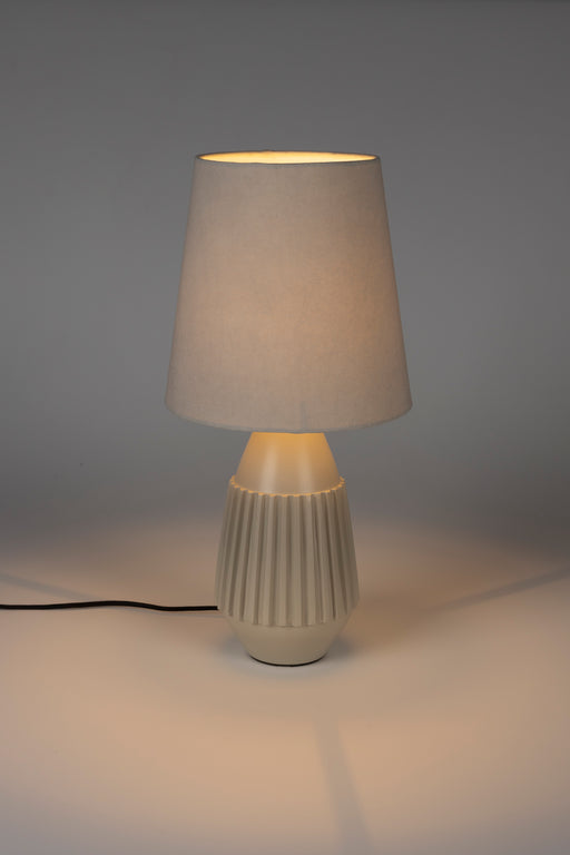 Tafellamp Aysa Aluminum Beige Ø25x52 cm E27-Tafellampen-Creating Home