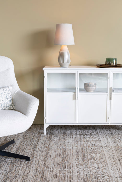 Tafellamp Aysa Aluminum Beige Ø25x52 cm E27-Tafellampen-Creating Home
