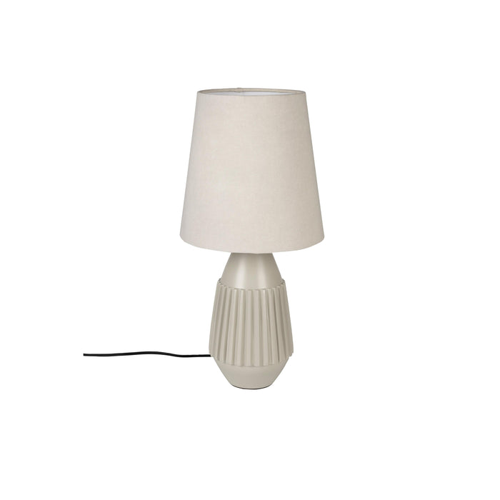 Tafellamp Aysa Aluminum Beige Ø25x52 cm E27-Tafellampen-Creating Home