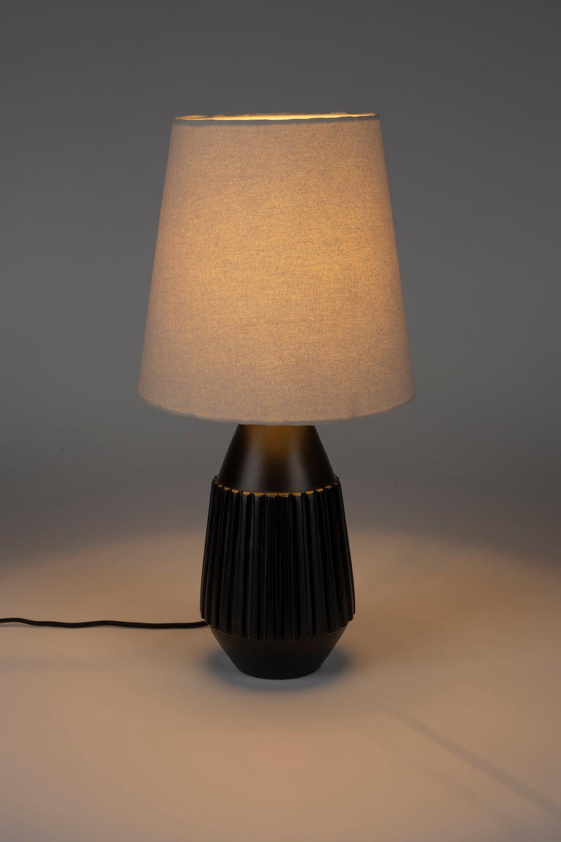 Tafellamp Aysa Aluminum Zwart Ø25x52 cm E27-Tafellampen-Creating Home
