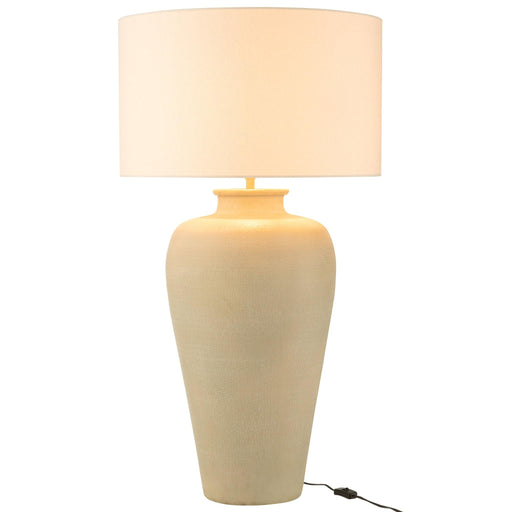 Tafellamp Beige Aluminium 38 cm-Tafellampen-J-Line