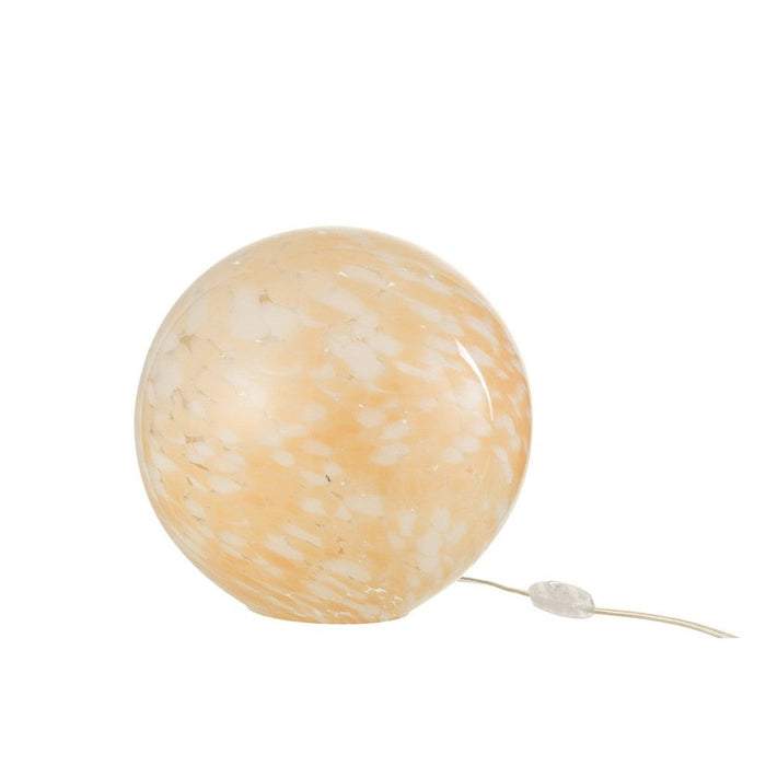 Tafellamp Beige Glas Rond 29 cm 29x29x28 cm-Tafellampen-J-Line