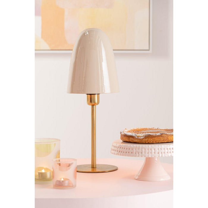 Tafellamp Beige Ijzer 16 cm-Tafellampen-J-Line