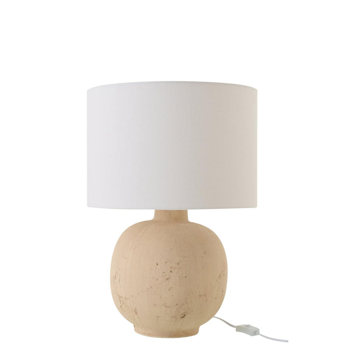 Tafellamp Beige Keramiek 38 cm-Tafellampen-J-Line
