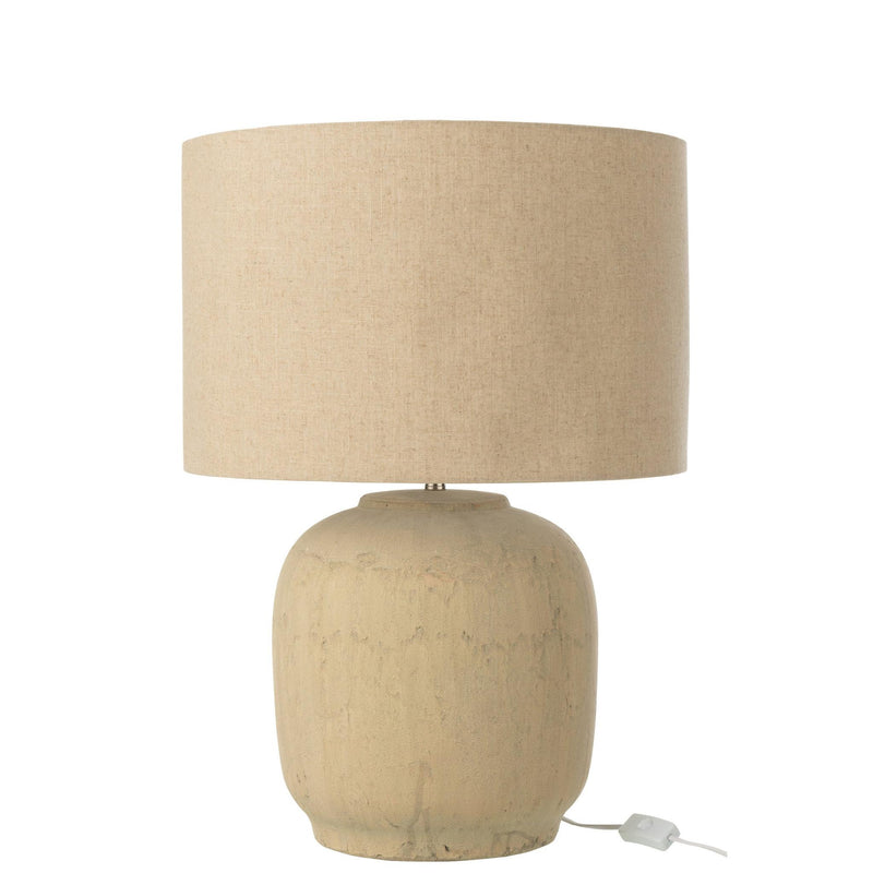 Tafellamp Beige Kunststof L 46 cm 46x46x64 cm-Tafellampen-J-Line