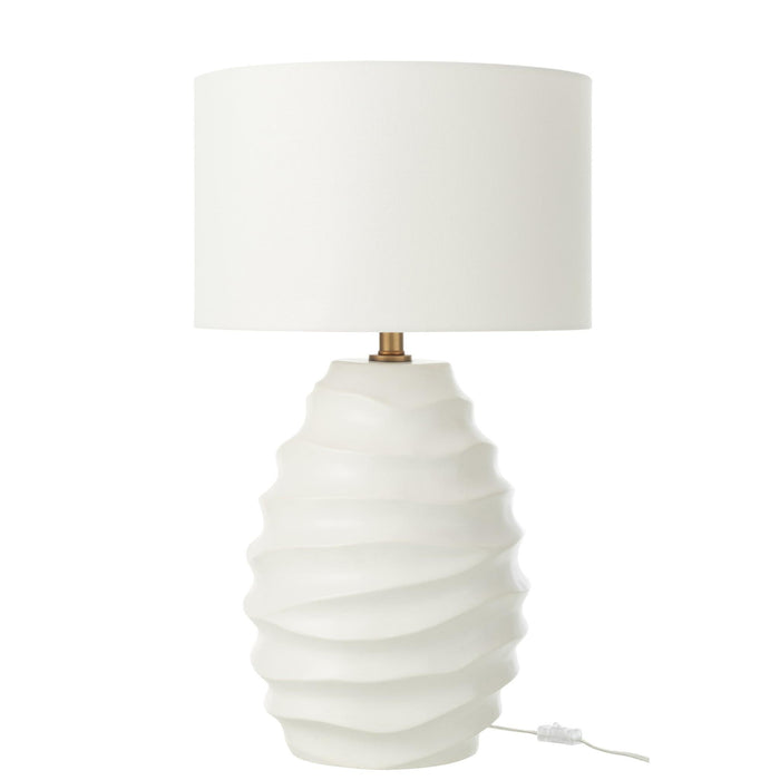 Tafellamp Beige Linnen 40 cm 40x40x68 cm-Tafellampen-J-Line