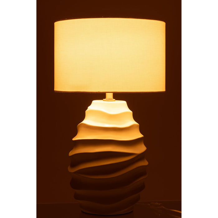 Tafellamp Beige Linnen 40 cm-Tafellampen-J-Line