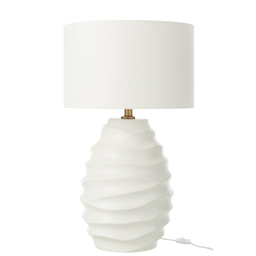 Tafellamp Beige Linnen 40 cm-Tafellampen-J-Line