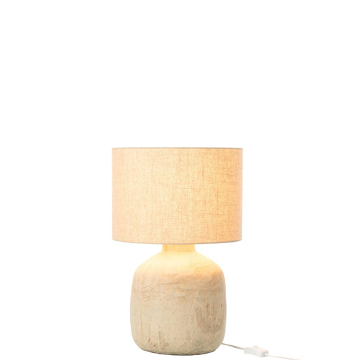 Tafellamp Beige Linnen S 30 cm-Tafellampen-J-Line