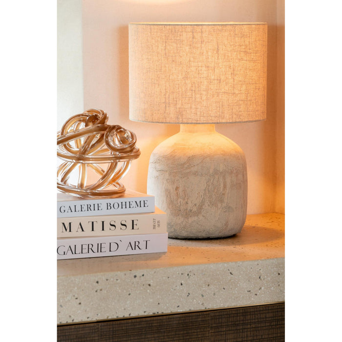 Tafellamp Beige Linnen S 30 cm-Tafellampen-J-Line