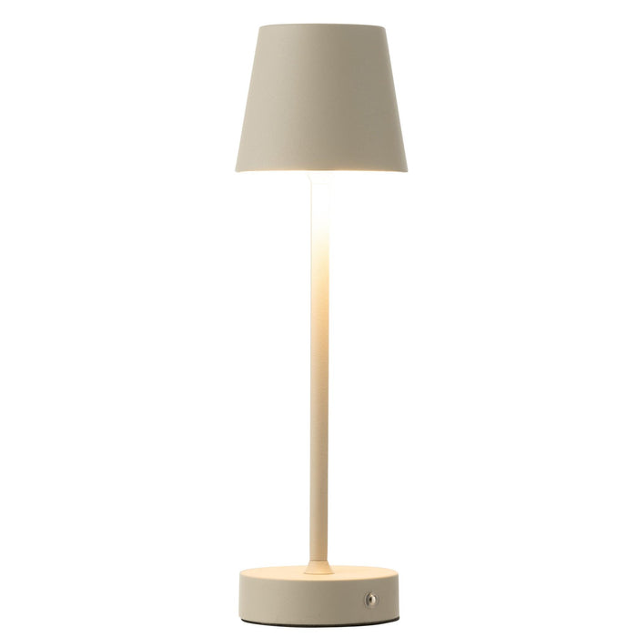 Tafellamp Beige Metaal 12 cm 11.5x11.5x37 cm-Tafellampen-J-Line