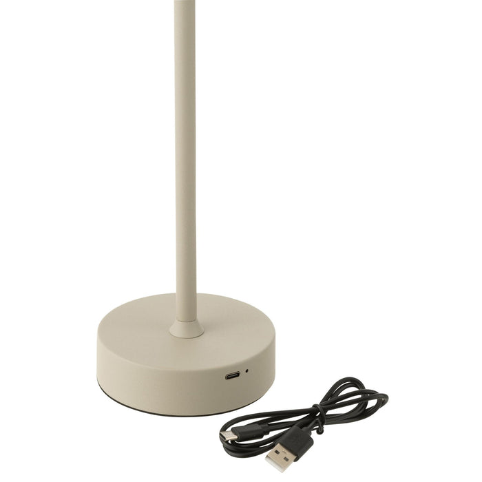 Tafellamp Beige Metaal 12 cm-Tafellampen-J-Line