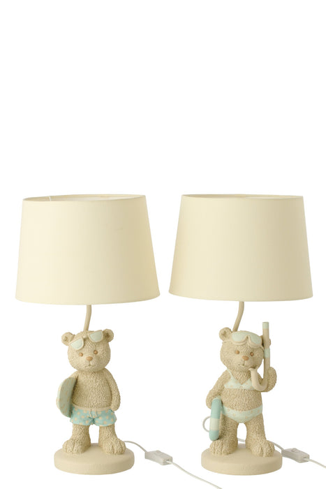 Tischlampe Beige Polykunstharz 26 cm - Polykunstharz(100%) - 60343