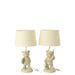 Tafellamp Beige Polykunsthars 26 cm 60343 26x26x48 cm-Tafellampen-J-Line
