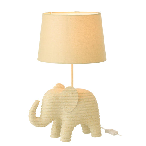 Tafellamp Beige Polykunsthars 26 cm 60349 26x31.2x48 cm-Tafellampen-J-Line