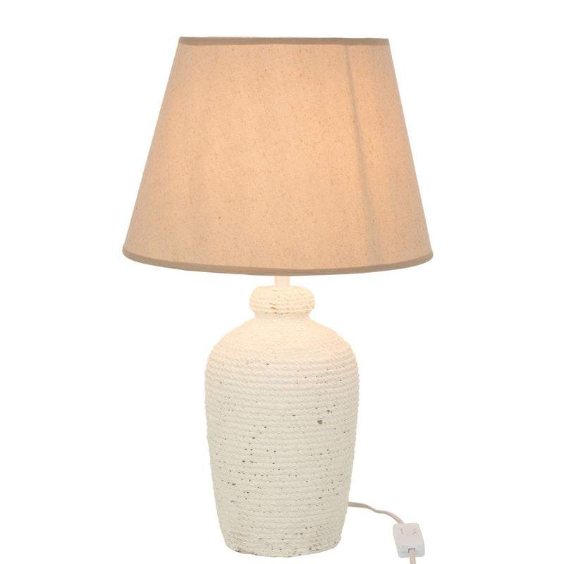 Tafellamp Beige Pvc 28 cm 28x28x48 cm-Tafellampen-J-Line