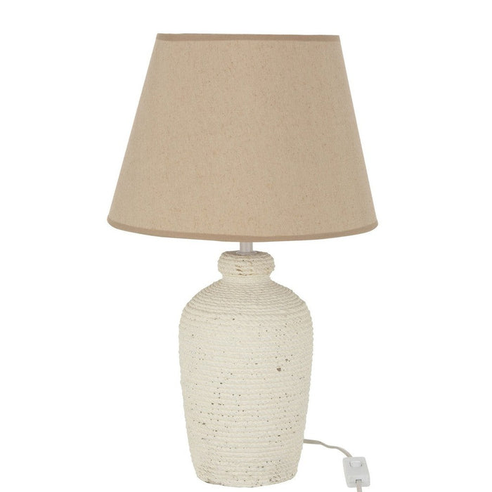 Tafellamp Beige Pvc 28 cm 28x28x48 cm-Tafellampen-J-Line