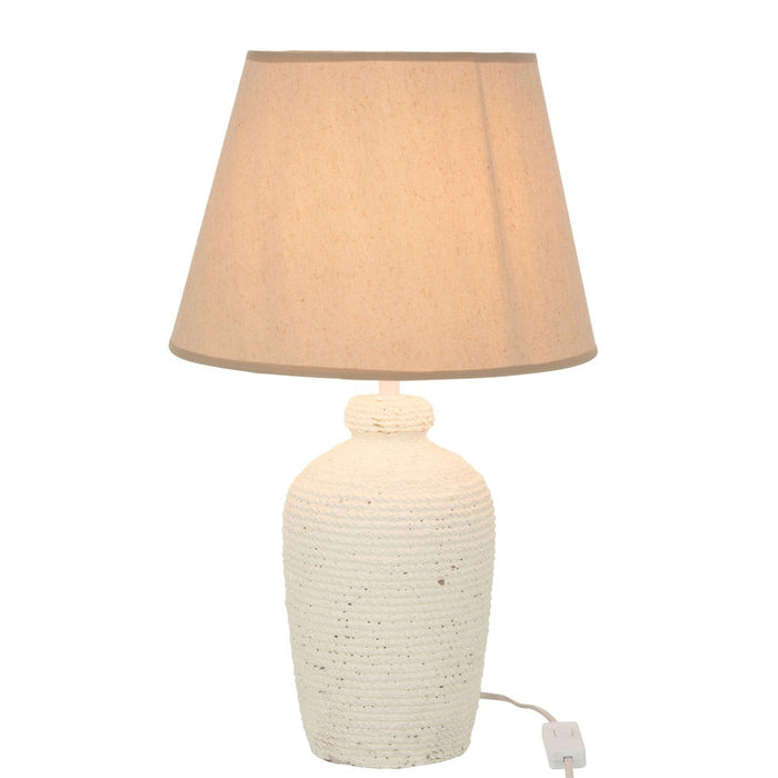 Tafellamp Beige Pvc 28 cm-Tafellampen-J-Line