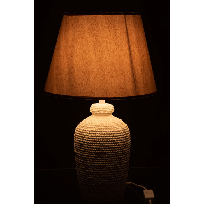 Tafellamp Beige Pvc 28 cm-Tafellampen-J-Line