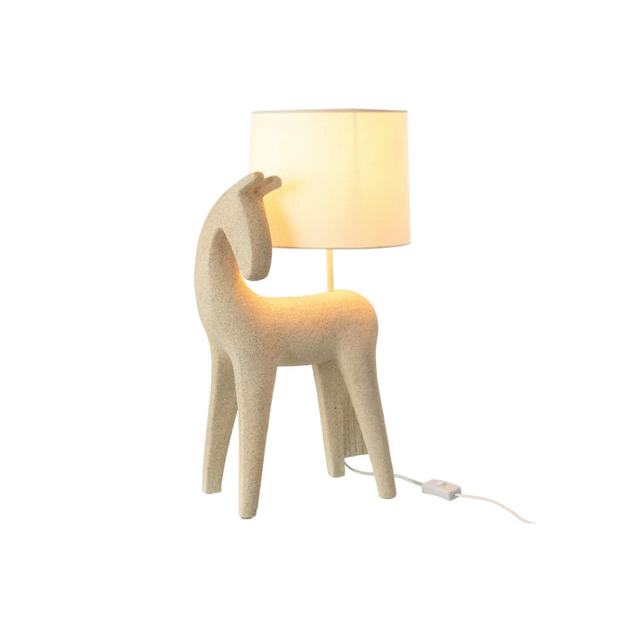 Tafellamp Beige Stof 24 cm-Tafellampen-J-Line