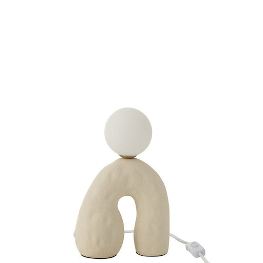 Tafellamp Beige Stoneware 11 cm-Tafellampen-J-Line