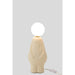 Tafellamp Beige Stoneware 12 cm 12.5x14x35.5 cm-Tafellampen-J-Line
