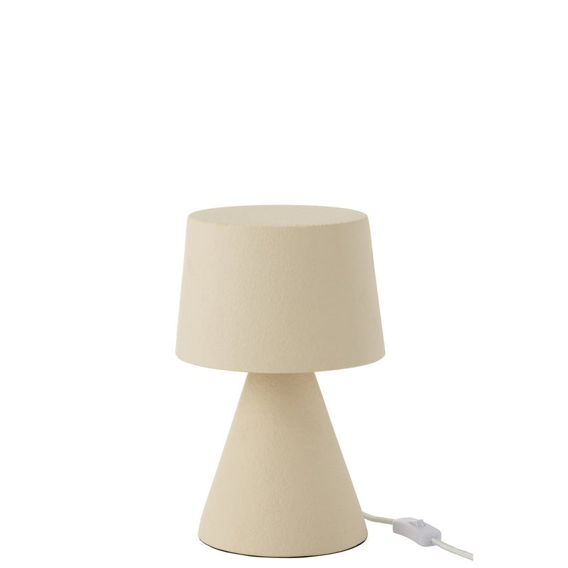 Tafellamp Beige Stoneware 22 cm 22x22x34 cm-Tafellampen-J-Line