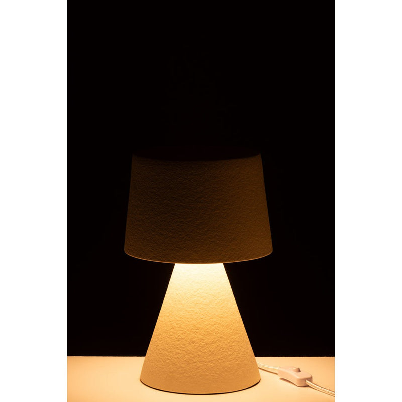Tafellamp Beige Stoneware 22 cm 22x22x34 cm-Tafellampen-J-Line