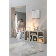 Tafellamp Beige Stoneware 25 cm 25x25x21.5 cm-Tafellampen-J-Line