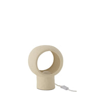 Tafellamp Beige Stoneware Cirkel 14 cm 14x23x27 cm-Tafellampen-J-Line