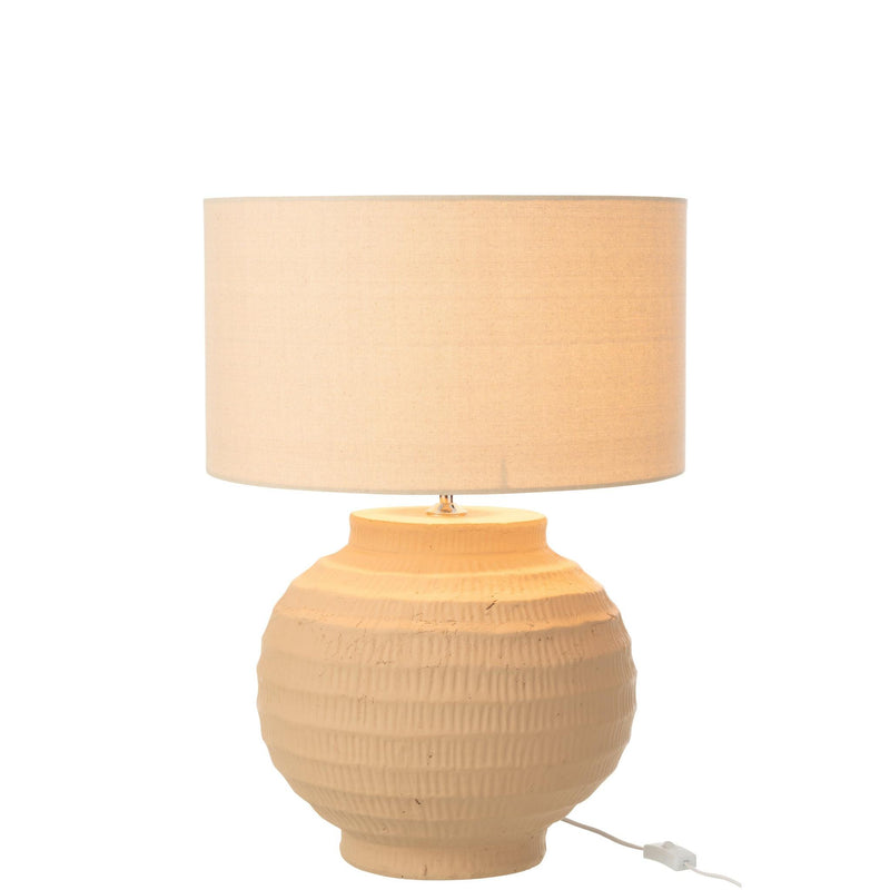 Tafellamp Beige Terracotta 46 cm 46x46x62 cm-Tafellampen-J-Line