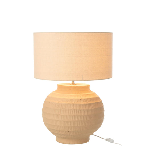 Tafellamp Beige Terracotta 46 cm 46x46x62 cm-Tafellampen-J-Line