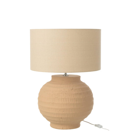 Tafellamp Beige Terracotta 46 cm 46x46x62 cm-Tafellampen-J-Line
