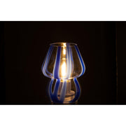 Tafellamp Blauw Glas S 11 cm 11x11x15 cm-Tafellampen-J-Line